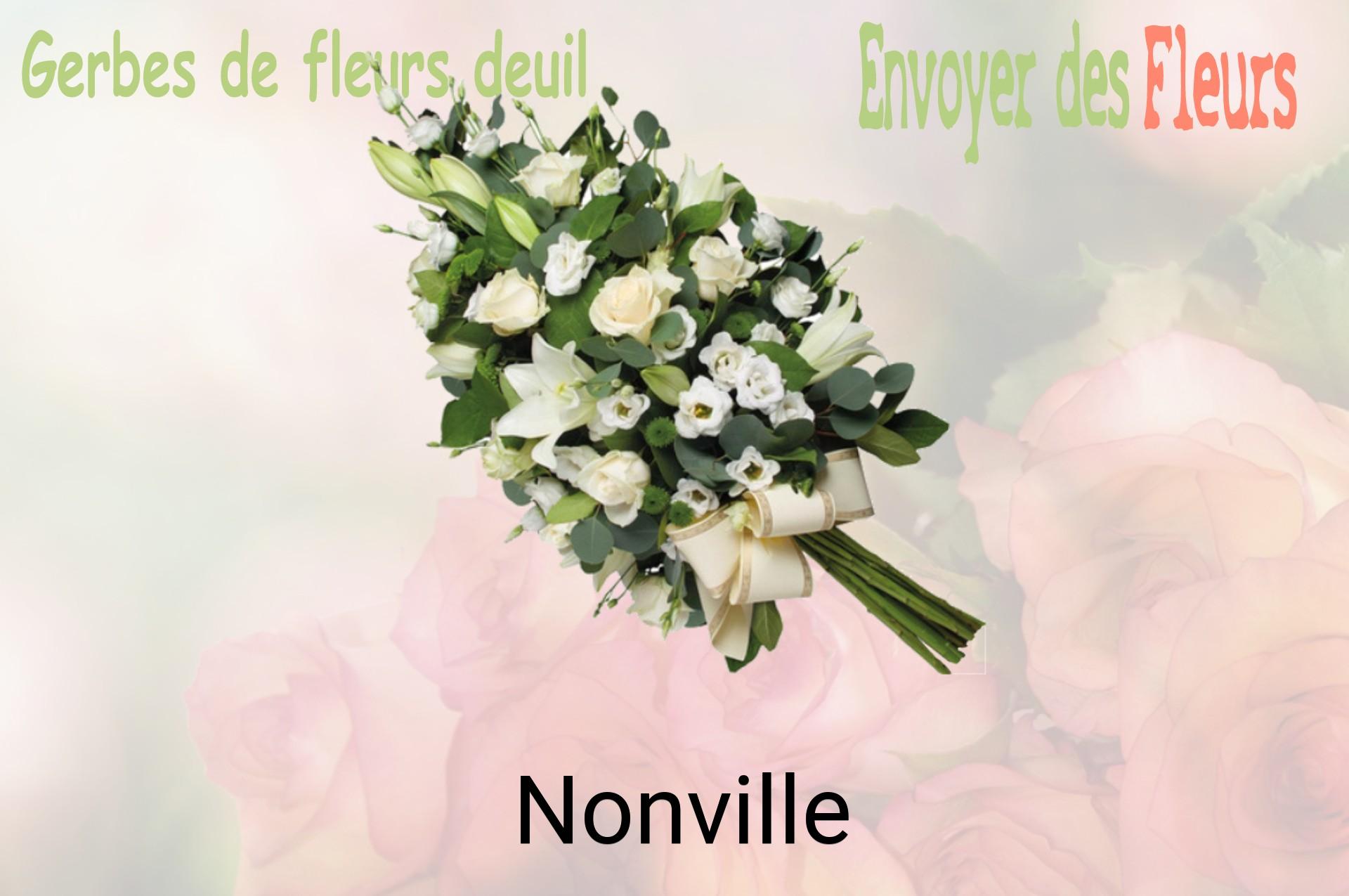 Gerbe de fleurs de deuil livrée à Nonville